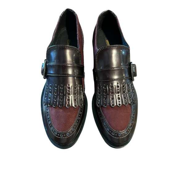 GEOX Donna Brogue Kiltie Loafers Flats  Women's 36  Cordovan Menswear-Inspired - Picture 1 of 10
